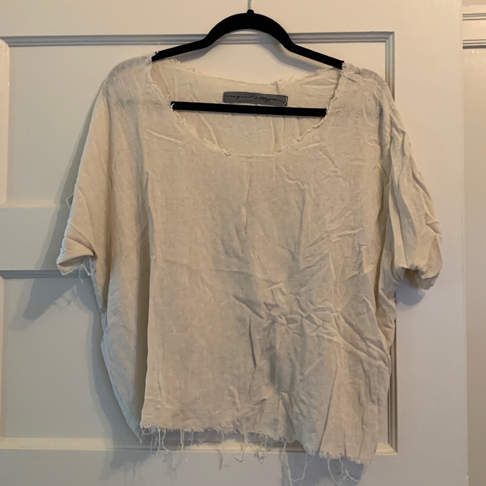 Raquel Allegra Tee in Natural Silk Noil 1/S